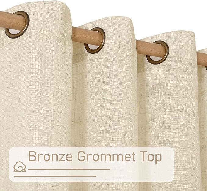 LAMIT Short Linen Curtains 40 inches Long - Image 4
