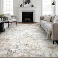 10x12 Area Rug Living Room Rug: Washable Modern Abstract Soft Thin Rug Indoor by FXRHLP