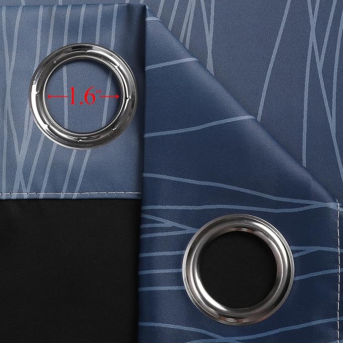 Estelar Textiler Black and Navy Blue Blackout Curtains - Image 7