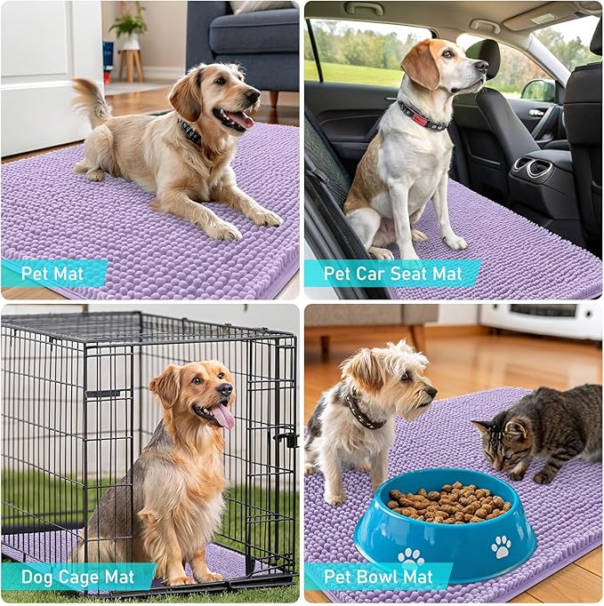 OLANLY Dog Door Mat for Muddy Paws 70x46, Absorbs Moisture and Dirt, Absorbent - Image 7