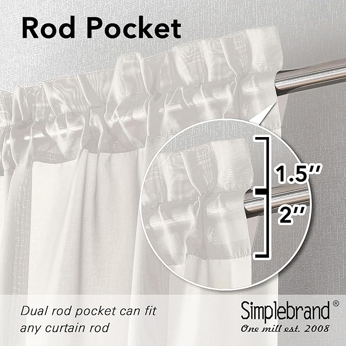 Simplebrand Ivory Valances 14 Inches Long - Image 2