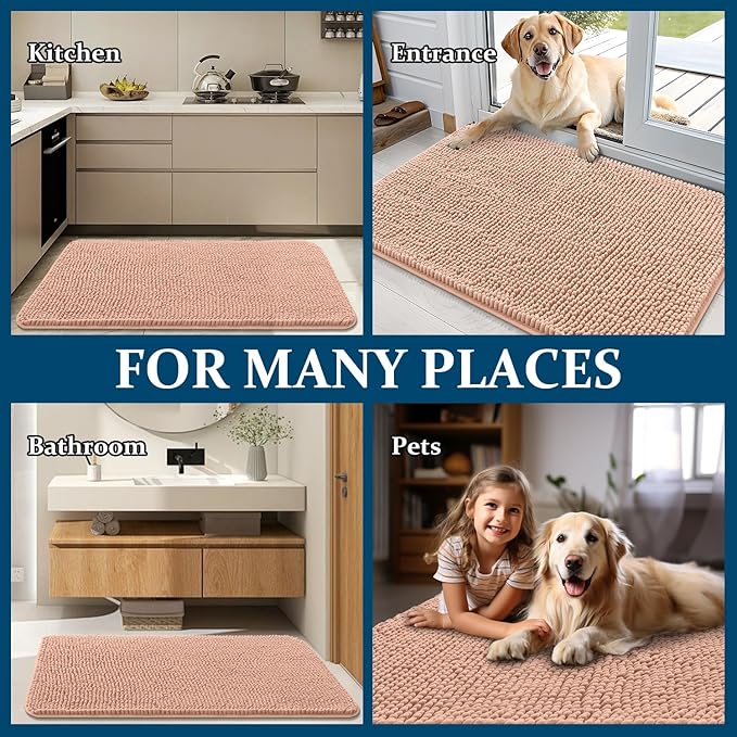 OLANLY Dog Door Mat for Muddy Paws 70x32, Absorbs Moisture and Dirt, Absorbent - Image 8
