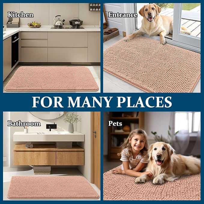 OLANLY Dog Door Mat for Muddy Paws 32x20, Absorbs Moisture and Dirt, Absorbent - Image 8