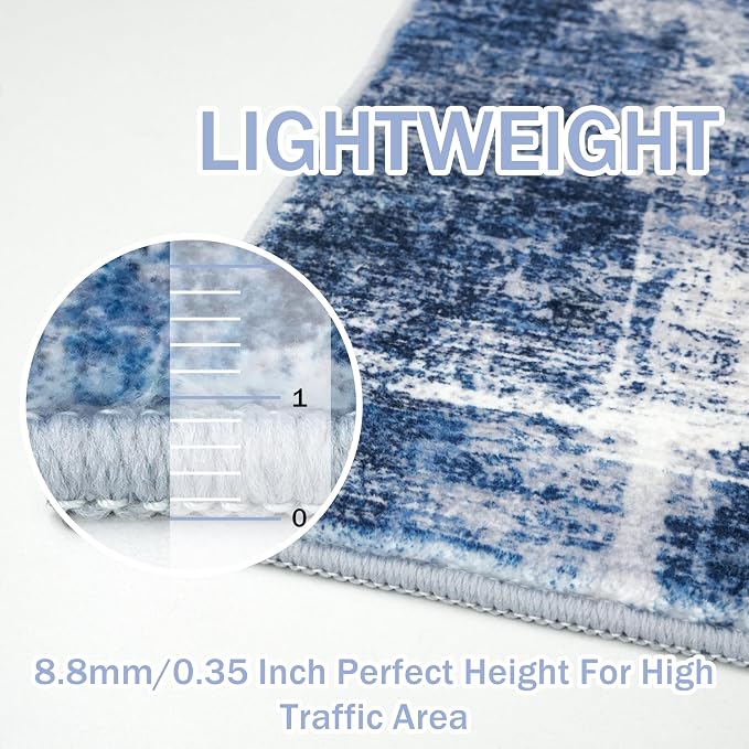 IOHOUZE Abstract Runner Rug 3x10 Ft Washable Runners - Image 5