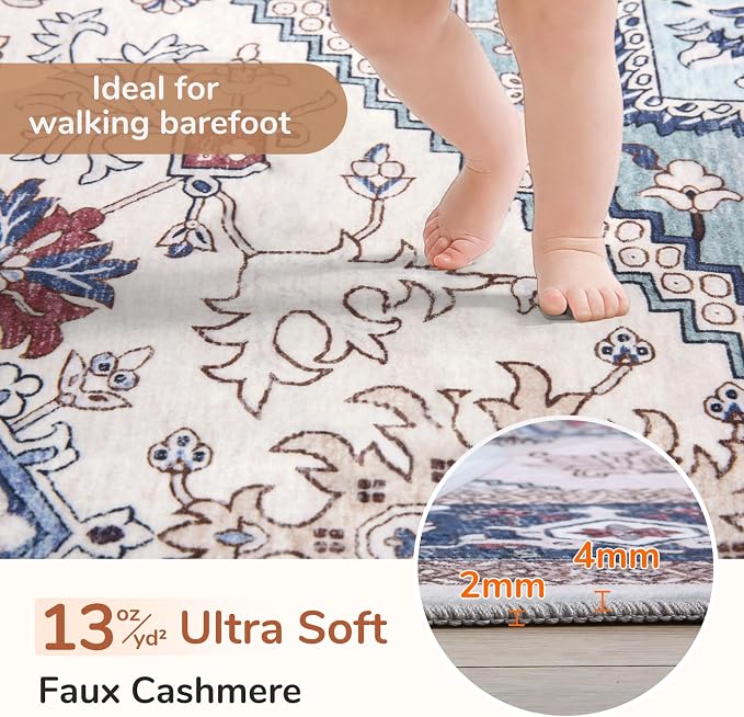 OPPODREAM Soft Entryway Rug 2x8, 2x8 Rug Runner, Washable Hallways Carpet 2 x 8 - Image 2