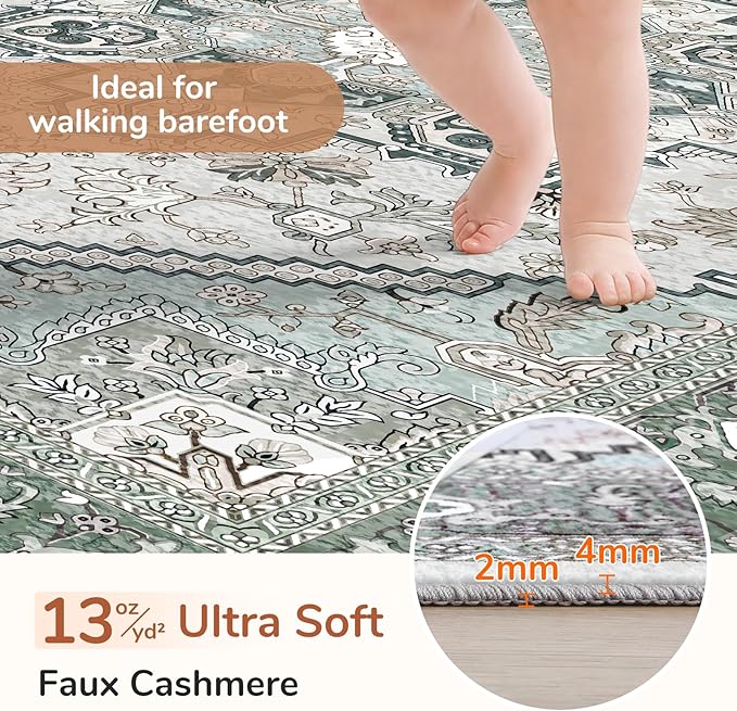 OPPODREAM Soft Entryway Rug 2x10, 2x10 Rug Runner, Washable Hallways Carpet 2 x - Image 2