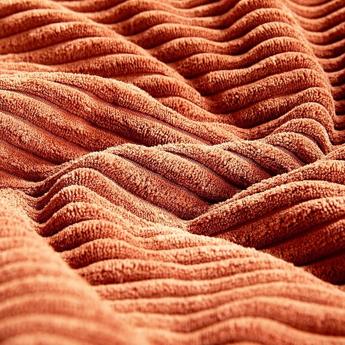 Fancy Homi Set of 2 Burnt Orange Decorative Throw Pillow Covers 20x20 Inch - Image 5