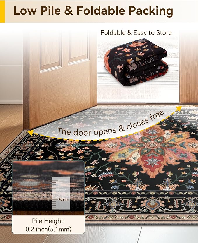 Area Rugs 2'6''x10' Runner Rug Non Slip Washable - Image 6