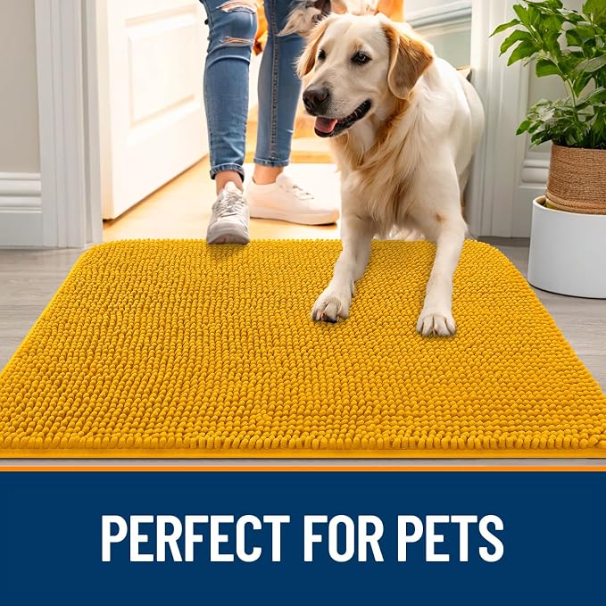OLANLY Dog Door Mat for Muddy Paws 70x32, Absorbs Moisture and Dirt, Absorbent - Image 6