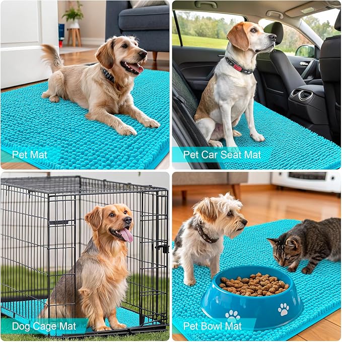 OLANLY Dog Door Mat for Muddy Paws 35x24, Absorbs Moisture and Dirt, Absorbent - Image 7