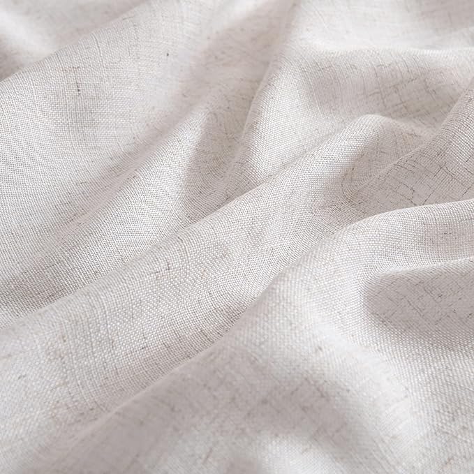 MIULEE White Linen Curtains 84 Inch Length 2 Panels - Image 4
