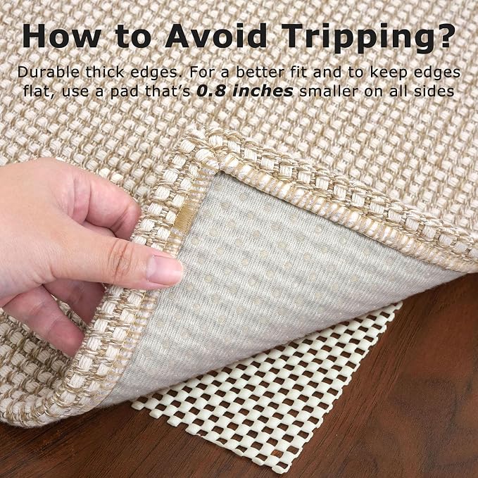 KOZYFLY Washable Area Rug 4x6 ft Non Slip Rubber Backed Living Room Rugs - Image 5