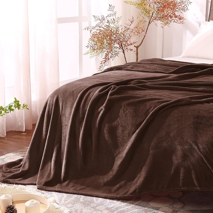 BEDELITE Fleece Blanket Brown Full Blankets - Image 4