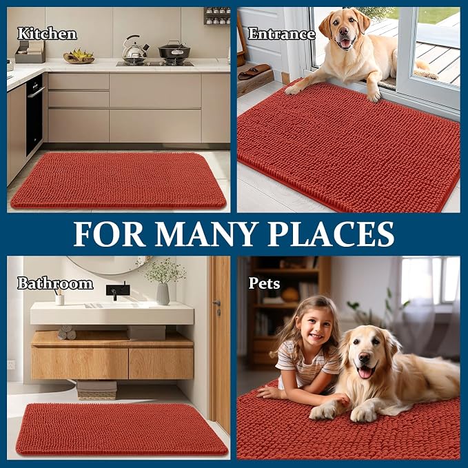 OLANLY Dog Door Mat for Muddy Paws 59x20, Absorbs Moisture and Dirt, Absorbent - Image 8
