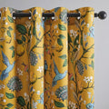 Topfinel Mustard Yellow Vintage Curtains & Drapes 84 Inches Long, Grommet by Topfinel