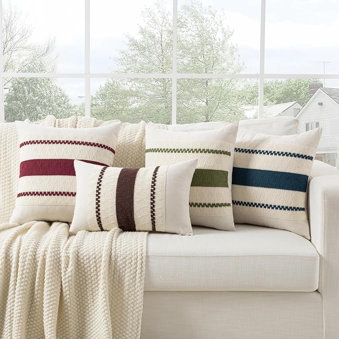Fancy Homi Set of 1 Boho Brown Decorative Throw Pillow Cover 20x20 Inch - Image 6