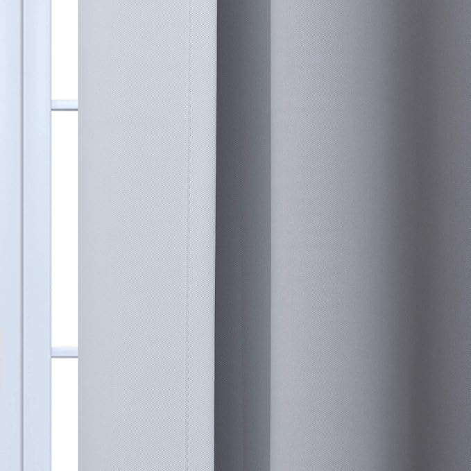 Yakamok Room Darkening Ombre Curtains 45 Inch Length, Light Blocking Grommet - Image 3