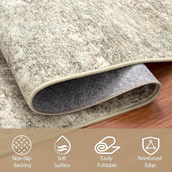 Round Rug 5ft Circle Rug Washable: Carpet Small Circular Area Rug - Image 6