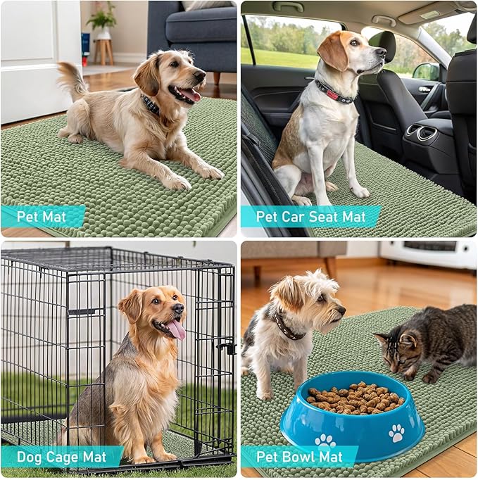 OLANLY Dog Door Mat for Muddy Paws 70x46, Absorbs Moisture and Dirt, Absorbent - Image 7