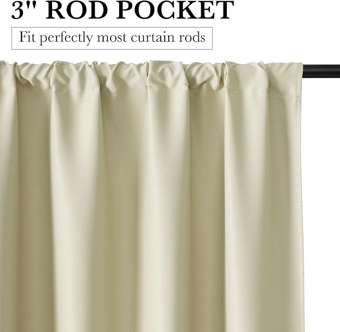 RYB HOME 100% Blackout Short Curtains - Image 3