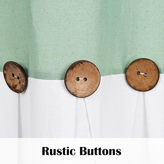 FRAMICS Farmhouse Swag Curtain, Boho Cotton Linen Valance Curtain, Sage Green - Image 4