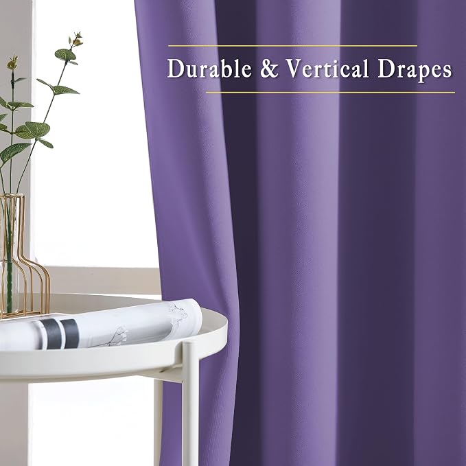 NICETOWN Blackout Lilac Purple Curtains - Image 5
