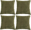 Fancy Homi 4 Packs Boho Moss Green Decorative Throw Pillow Covers 16x16 Inch by Fancy+Homi