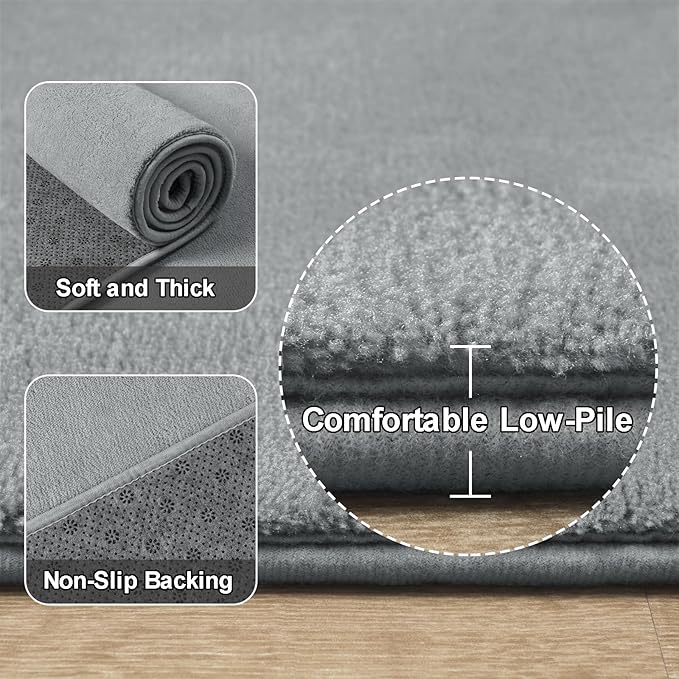 Amearea Modern Soft Hallway Runner Rug, 3x10 Feet Washable Long Runner Rugs - Image 3