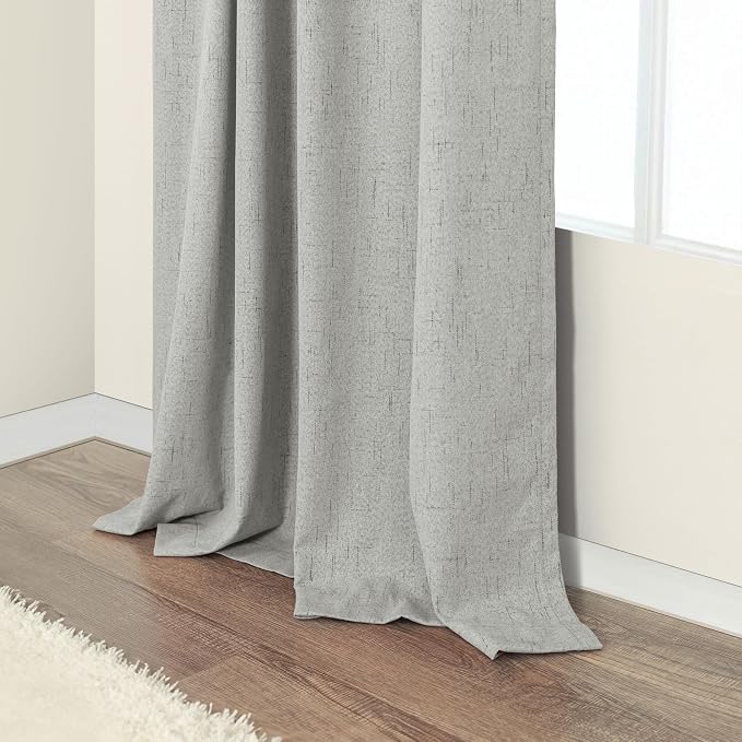Light Grey Black Out Curtains 72 Inch Long - Image 7