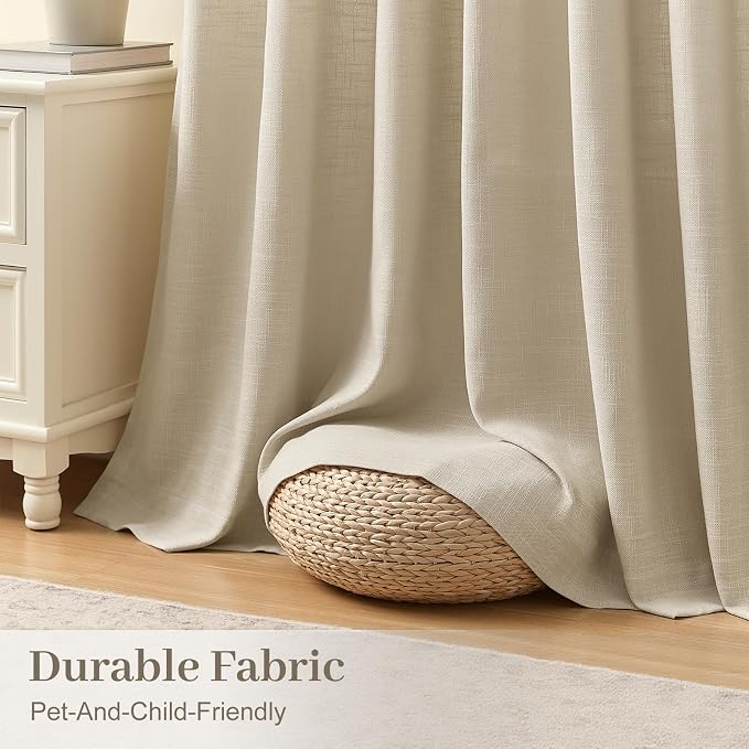 IVAPUPU Pinch Pleated Curtains 90 Inch Length 2 Panels - Image 5