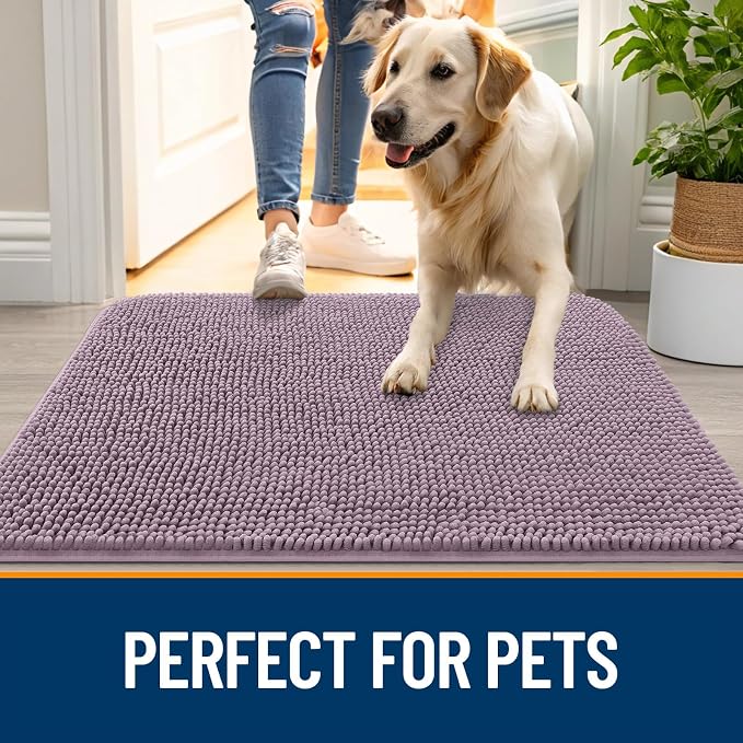 OLANLY Dog Door Mat for Muddy Paws 59x24, Absorbs Moisture and Dirt, Absorbent - Image 6