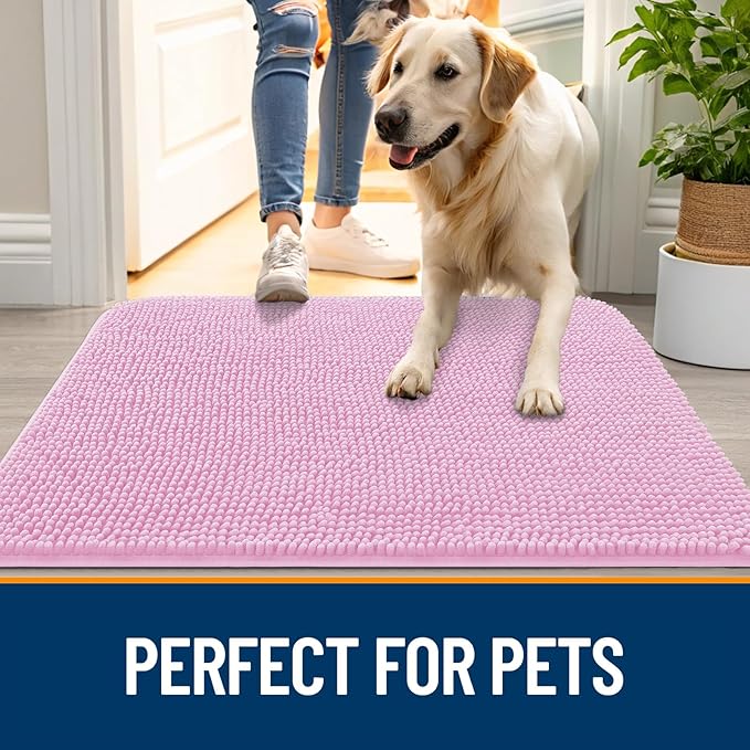 OLANLY Dog Door Mat for Muddy Paws 44x24, Absorbs Moisture and Dirt, Absorbent - Image 6
