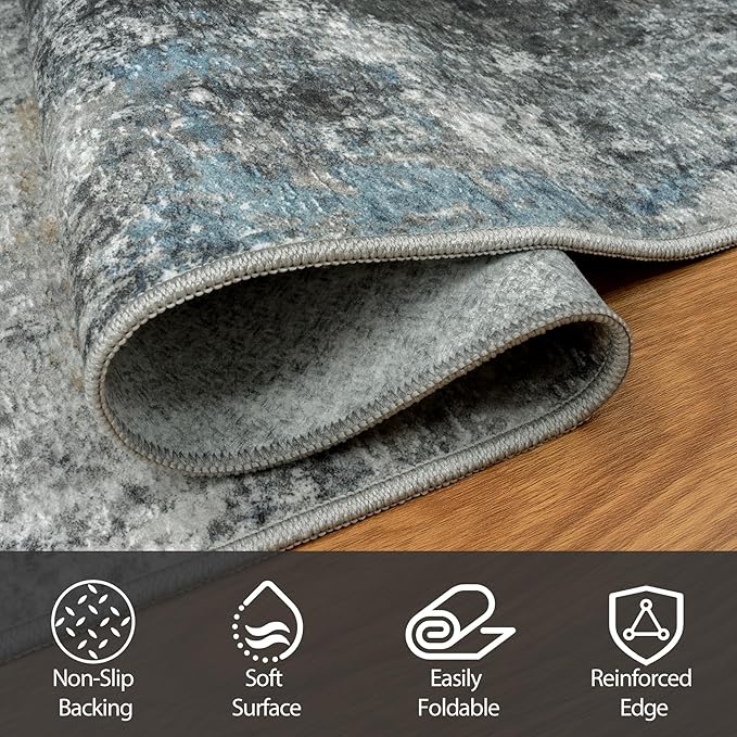 Runner Rug for Hallways Kitchen 2'6"x8' Washable Non Slip: Carpet Non Skid 8ft - Image 4