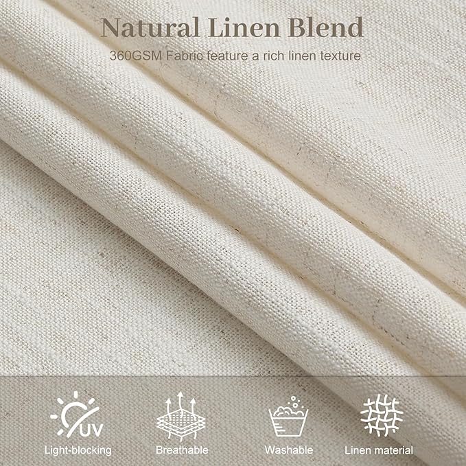 IVAPUPU 108 Inch Curtains Pinch Pleated Linen - Image 5
