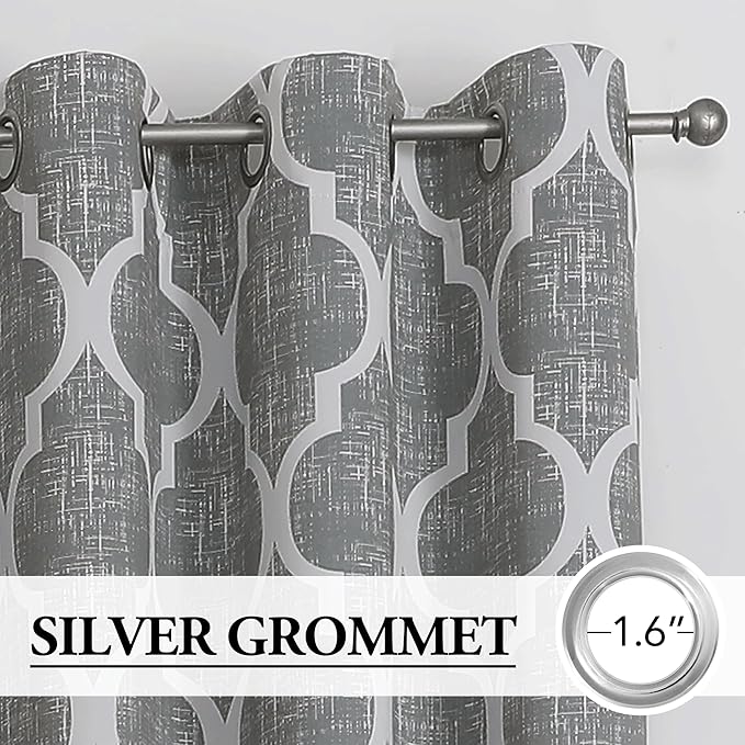 Beauoop 100% Blackout Curtains 45 Inches Long 2 Panels - Image 2