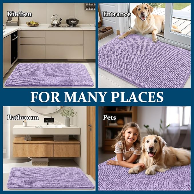 OLANLY Dog Door Mat for Muddy Paws 36x24, Absorbs Moisture and Dirt, Absorbent - Image 8