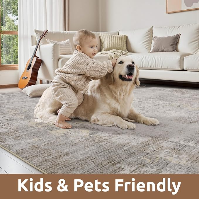 5 x 7 Area Rugs for Living Room, Machine Washable Non Slip Rug Ultra Soft Low - Image 5