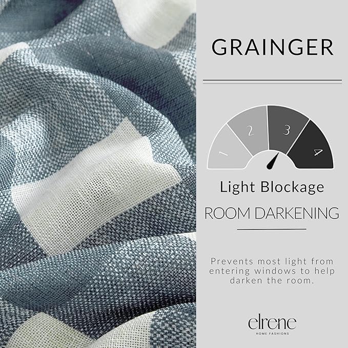 Elrene Home Fashions Farmhouse Living Grainger Buffalo-Check Blackout Window - Image 4