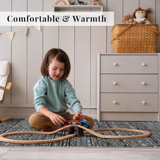 2x8 Washable Kitchen Runner Rug: Modern Moroccan Runners - Image 3