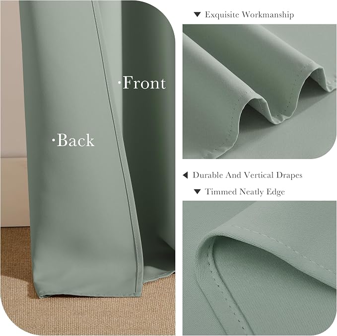 PONY DANCE Short Curtains for kinchen, Half Drapes for Bathroom Window - Image 6