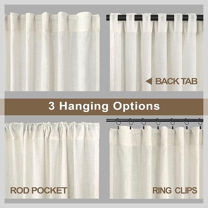Pitalk 102 Inch Long Curtains 2 Panel - Image 5
