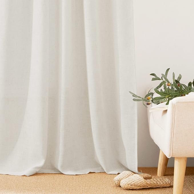 RYB HOME Flax Linen Blend Curtains - Image 6