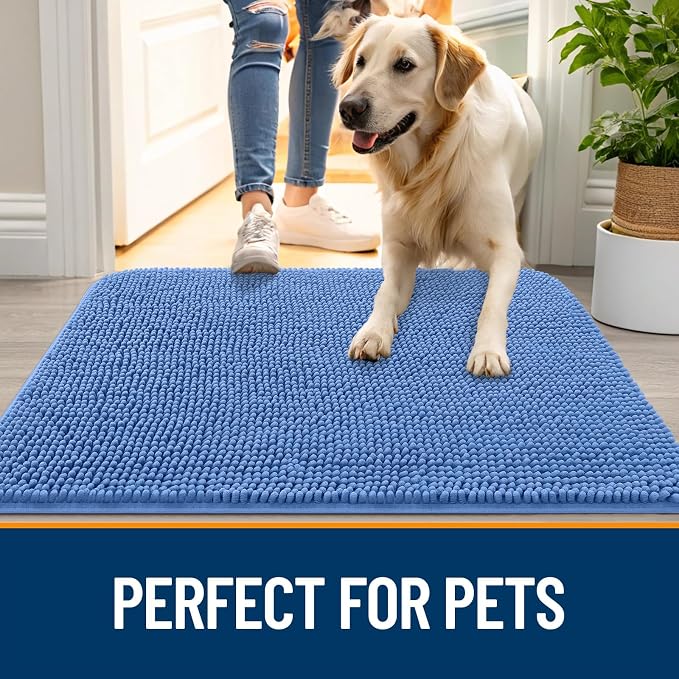 OLANLY Dog Door Mat for Muddy Paws 30x17, Absorbs Moisture and Dirt, Absorbent - Image 6