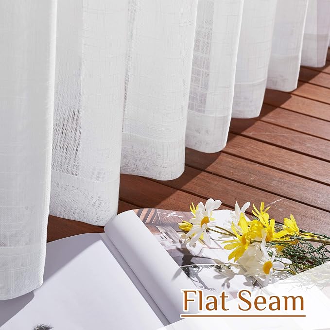 NICETOWN White Sheer 102 inch Curtains - Image 7
