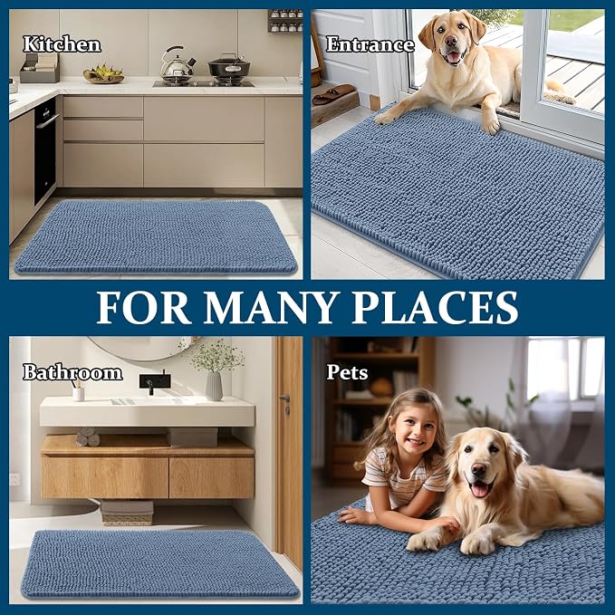 OLANLY Dog Door Mat for Muddy Paws 59x24, Absorbs Moisture and Dirt, Absorbent - Image 8
