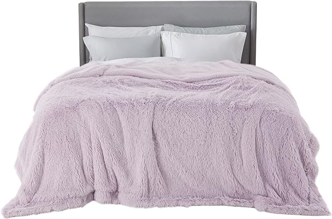 Bedsure GentleSoft Fluffy Lavender Purple Blankets Queen Size - Image 7