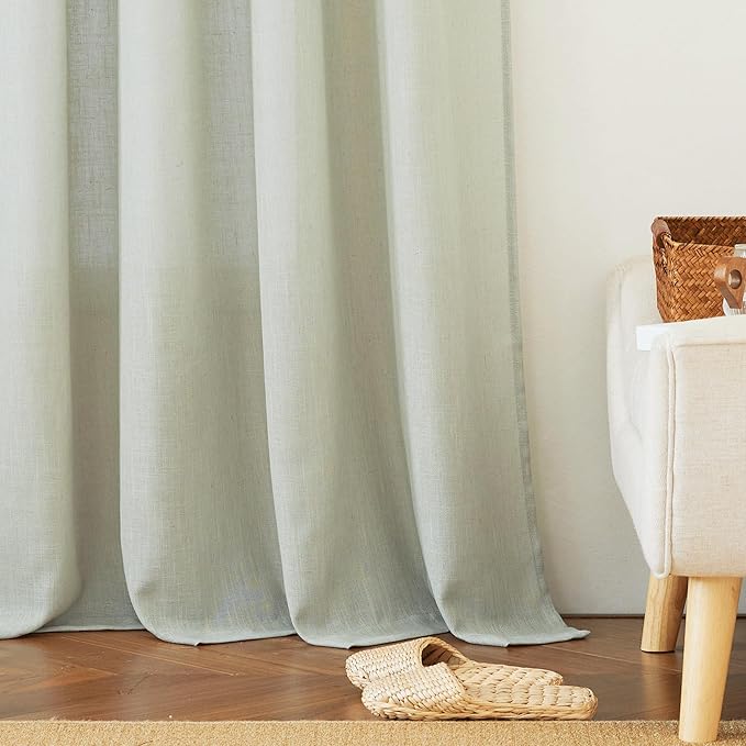 RYB HOME Linen Curtains 63 inch Length - Image 6