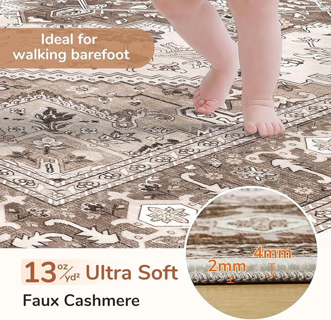 OPPODREAM Soft Area Rugs 5x7, 5x7 Washable Rug - Image 2