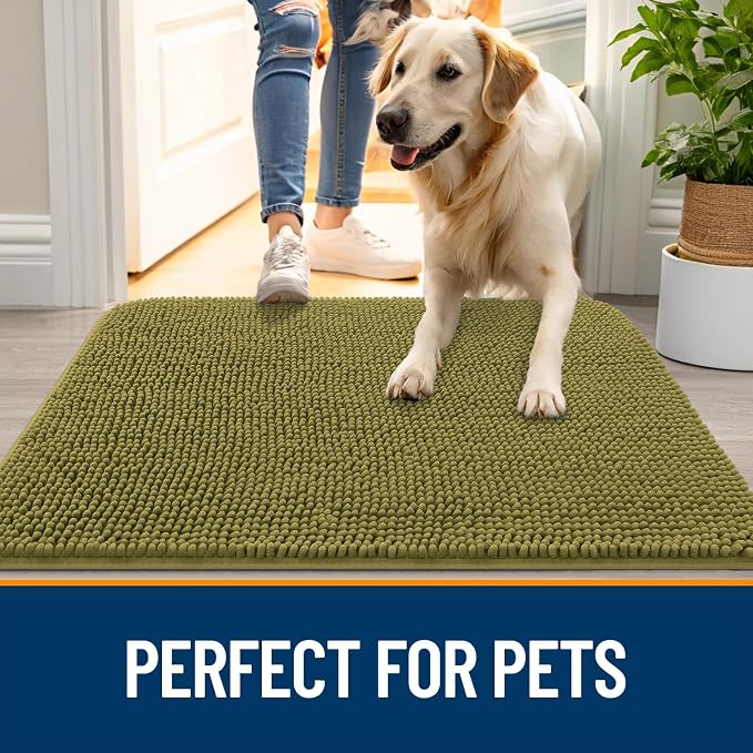 OLANLY Dog Door Mat for Muddy Paws 48x30, Absorbs Moisture and Dirt, Absorbent - Image 6