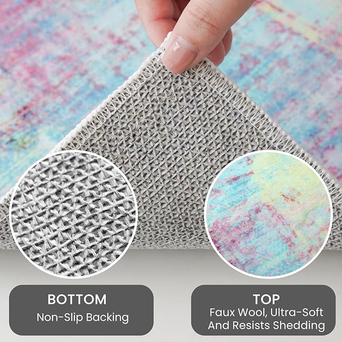 IOHOUZE Abstract Area Rug 3x5 Ft Washable Rugs - Image 4